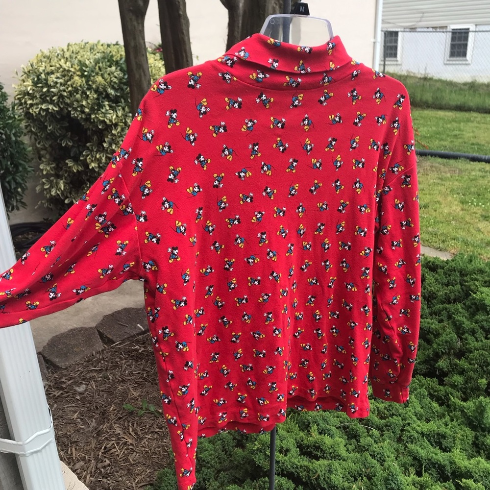 Vintage Mickey Mouse red turtleneck